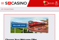 SCasino Promotions Mobile Device View