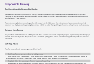 Omnislots Responsible Gambling Information Desktop Device View