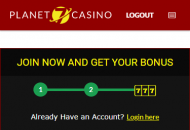 Planet7 Registration Form Step 3 Mobile Device View