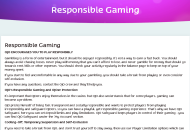 Playojo Responsible Gambling Information Desktop Device View