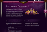 Alladins Gold Responsible Gambling Information Desktop Device View
