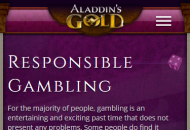 Alladins Gold Responsible Gambling Information Mobile Device View