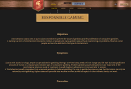 Bronze Responsible Gambling Information Desktop Device View 