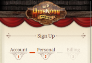 HighNoonCasino Registration Form Step 2 Mobile Device View