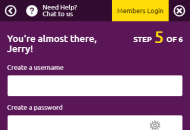 SlotsMagic Registration Form Step 5 Mobile Device View