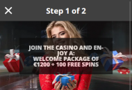 Bcasino Registration Form Step 1 Mobile Device View