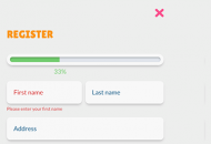 Cashmio Registration Form Step 2 Mobile Device View