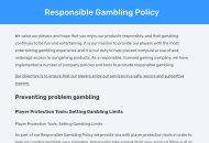 Casilando Responsible Gambling Information Desktop Device View