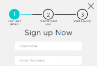 CasinoCruise Registration Form Step 1 Mobile Device View 
