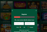 Casinomate Registration Form Step 2 Desktop Device View