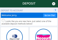 FairGo Payment Methods Mobile Device View