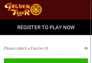 GoldenTiger Registration Form Step 3 Mobile Device View