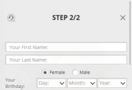 KarjalaKasino Registration Form Step 2 Mobile Device View