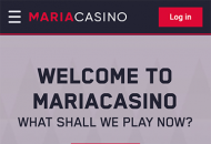 MariaCasino Homepage Mobile Device View 