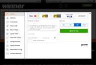 WinnerCasino Payment Methods Desktop Device View