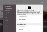 10bet Responsible Gambling Information Desktop Device View