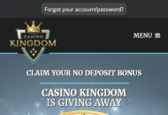 CasinoKingdom Welcome Bonus Mobile Device View 