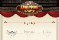 HighNoonCasino Registration Form Step 1 Mobile Device View