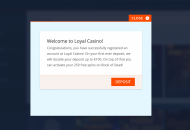 LoyalCasino Registration Form Step 2 Desktop Device View