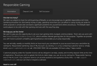 Betsafe Responsible Gambling Information Desktop Device View