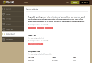 Bobcasino Responsible Gambling Settings Desktop Device View 