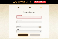 Everum Registration Form Step 2 Desktop Device View 