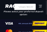 Race Payment Methods Mobile Device View