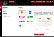 RedLion Payment Methods Desktop Device View 