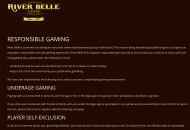 RiverBelle Responsible Gambling Information Desktop Device View 