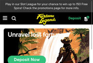 FortuneLegends Promotions Mobile Device View