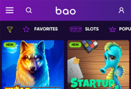 BaoCasino Homepage Mobile Device View