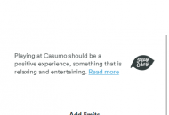 Casumo Responsible Gambling Settings Mobile Device View