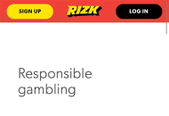 Rizk Responsible Gambling Information Mobile Device View