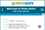 Primeslots Registration Form Step 14 Mobile Device View
