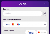 BaoCasino Payment Methods Mobile Device View