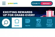Primeslots Homepage Mobile Device View