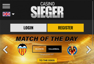 CasinoSieger Homepage Mobile Device View 