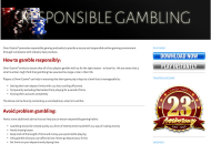 Omni Responsible Gambling Information Desktop Device View