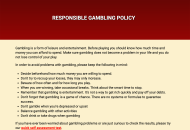 GoldenTiger Responsible Gambling Information Desktop Device View