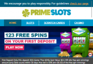 Primeslots Homepage 2 Mobile Device View