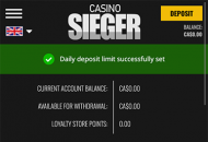 CasinoSieger Responsible Gambling Settings 2 Mobile Device View 