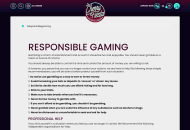 CherryFiesta Responsible Gambling Information Desktop Device View