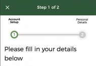 Mr.Green Registration Form Step 1 Mobile Device View