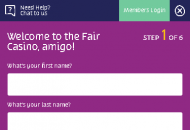 Playojo Registration Form Step 1 Mobile Device View