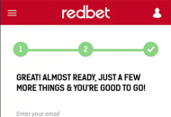RedBet Registration Form Step 3 1Mobile Device View