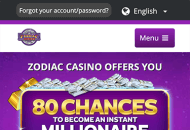 Zodiac Promotions Mobile Device View