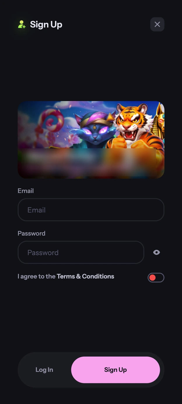 FantasyBet Casino Registration Form Step 1 Mobile Device View