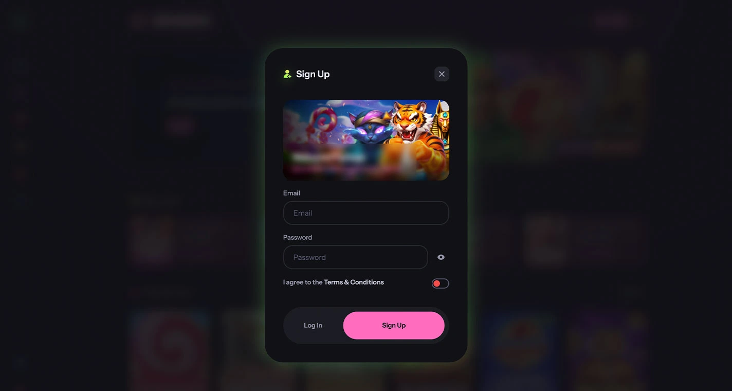 MoeMoe Casino Registration Form Step 1 Desktop Device View