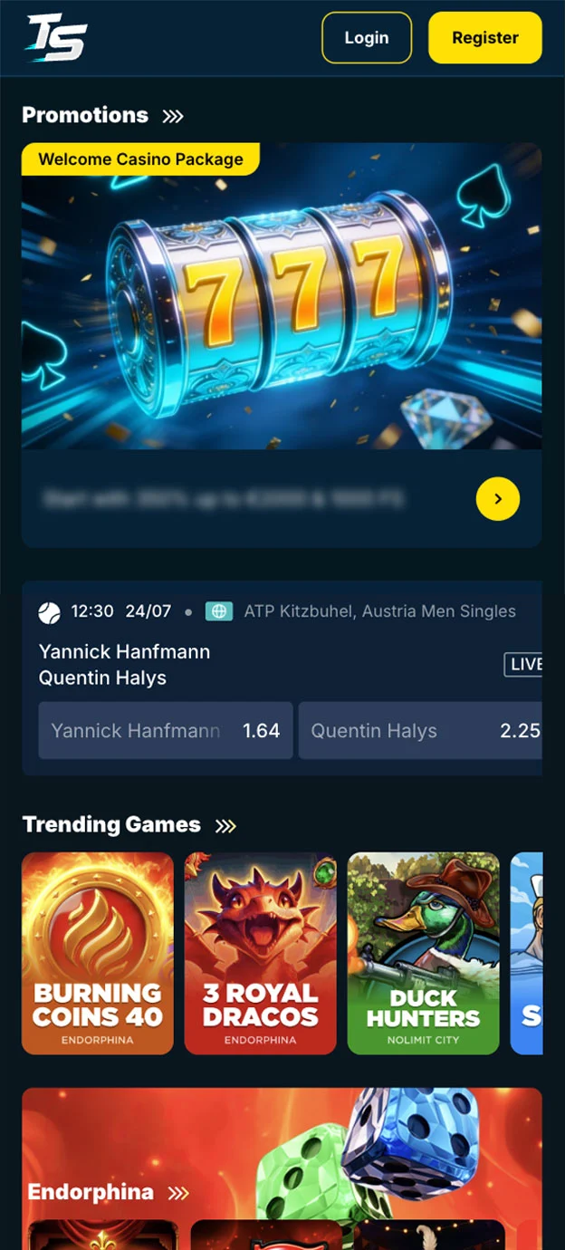TurboSven Homepage Mobile Device View