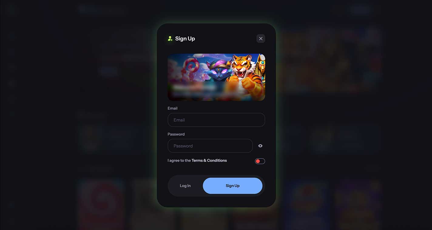 21k Casino Registration Form Step 1 Desktop Device View